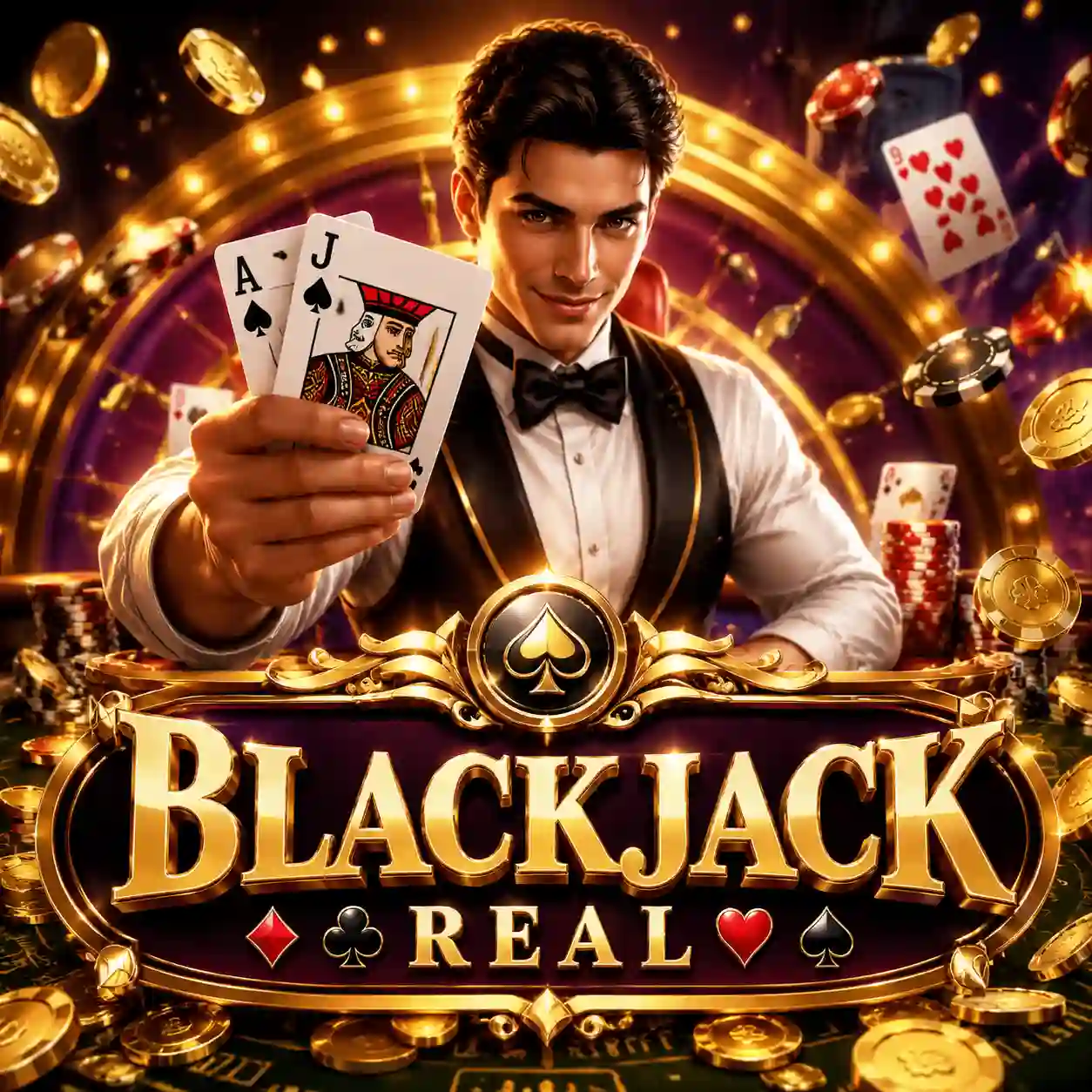 Blackjack ao vivo com dealer real distribuindo cartas