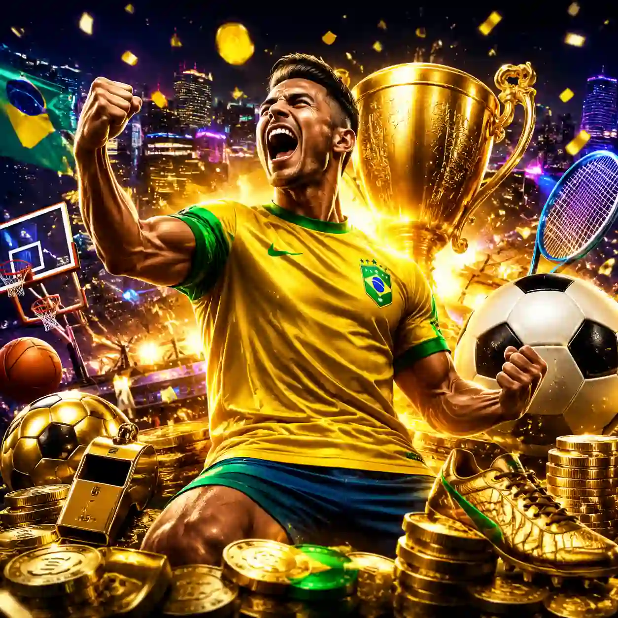 Estádio de futebol brasileiro lotado em noite de Brasileirão